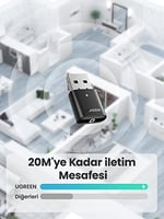 Ugreen Mini USB Dongle Bluetooth 5.0 Adaptör Siyah