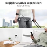 Ugreen Örgülü Micro-USB & USB-A Data ve Şarj Kablosu, 1 Metre, Beyaz