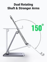 UGREEN Tablet Standı Alüminyum Ayarlanabilir Tablet Tutacağı iPad ile Uyumlu Galaxy Tab (Antrasit)