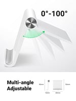 UGREEN Taşınabilir Telefon Standı Ayarlanabilir iPhone ile Uyumlu Galaxy Huawei (Beyaz)