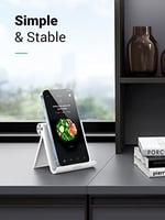 UGREEN Taşınabilir Telefon Standı Ayarlanabilir iPhone ile Uyumlu Galaxy Huawei (Beyaz)