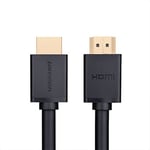 Ugreen UHD 4K Yüksek Hızlı Ethernet ve HDMI Kablosu, 2 Metre, Siyah - Seçenekler: 1mt, 2 metre, 3 mètres, 8mt, 5mt, 12mt, 15mt