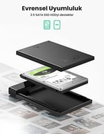 UGREEN USB 3.1 Gen 2 Tip C Muhafaza 2,5 İnç Sabit Sürücü 6TB 6Gbps Windows Mac OS Linux ile Uyumlu