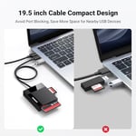 Ugreen USB 3.0 4'ü 1 Arada Kart Okuyucu, Siyah