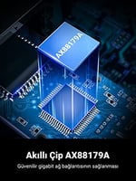 Ugreen USB 3.0 to RJ45 Gigabit Ethernet Dönüştürücü Adaptör Siyah