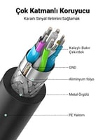 Ugreen USB 3.0 Uzatma Kablosu, 2 Metre, Siyah
