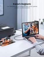 Ugreen USB-A to USB-B 2.0 Örgülü Yazıcı Kablosu 3 Metre