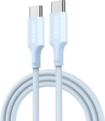 UGREEN USB-C 100W 5A QC PD Örgülü Hızlı Şarj Kablosu, 1 Metre, Mavi, 65253