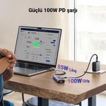 UGREEN USB C Bağlantı İstasyonu, 4K HDMI, Ethernet, PD 100W, 3 USB A 3.0 USB C Hub 5Gbps MacBook Pro/Air, iPad Pro/Air, Surface Pro/Go, Galaxy Tab/S23/S22, Steam Deck, Switch ile uyumlu