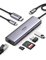 UGREEN USB C Hub 4K 60Hz HDMI HDR 1Gbps Ethernet 100W PD, SD/microSD, MacBook Air/Pro, iPad için 2 USB 3.0 Uyumlu