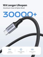 UGREEN USB C - USB C Kablosu, iPhone 16/16 Plus/16 Pro/16 Pro Max/15, MacBook Pro, iPad Pro, Dell XPS, Samsung Galaxy S24/S23/S22 Ultra, Anahtar, Piksel, 6.6FT Siyah için USB C Şarj Kablosu(2m)