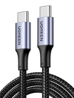 UGREEN USB C - USB C Kablosu, iPhone 16/16 Plus/16 Pro/16 Pro Max/15, MacBook Pro, iPad Pro, Dell XPS, Samsung Galaxy S24/S23/S22 Ultra, Anahtar, Piksel, 6.6FT Siyah için USB C Şarj Kablosu(2m)