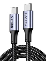 UGREEN USB C - USB C Kablosu, iPhone 16/16 Plus/16 Pro/16 Pro Max/15, MacBook Pro, iPad Pro, Dell XPS, Samsung Galaxy S24/S23/S22 Ultra, Anahtar, Piksel, 6.6FT Siyah için USB C Şarj Kablosu(2m)