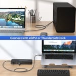 ULT-WIIQ Thunderbolt 4 Kablosu için 3FT USB 4 Kablo, 40Gbps USB 4 Veri Aktarımı, 8K/6K@60Hz Monitör Ekranı, PD 3.1 Video ve Güç, iPhone 16, MacBook, SSD, Yerleştirme, eGPU için 240W Hızlı Şarj Kablosu