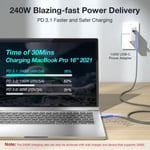 ULT-WIIQ Thunderbolt 4 Kablosu için 3FT USB 4 Kablo, 40Gbps USB 4 Veri Aktarımı, 8K/6K@60Hz Monitör Ekranı, PD 3.1 Video ve Güç, iPhone 16, MacBook, SSD, Yerleştirme, eGPU için 240W Hızlı Şarj Kablosu