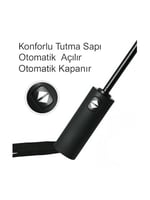 Ultra Dayanıklı Fiber 12 Telli Tam Otomatik Katlanır UV Koruyucu Şemsiye – Rüzgâra Güçlü Dirençli, Su Tutmayan Kumaş, Taşıma Kılıflı Kompakt Model