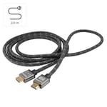 Ultra High Speed HDMI Kablo, Metal Altın Uç, 8K,2m
