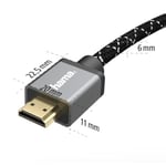Ultra High Speed HDMI Kablo, Metal Altın Uç, 8K,2m