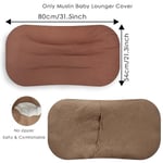 Ultra Yumuşak Organik Muslin Bebek Şezlong Kılıfı, Çıkarılabilir Şezlong Kılıfı Yeni Doğan Erkek ve Kız Bebeklere Uygun (Kahverengi ve Kahve)