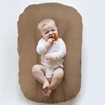 Ultra Yumuşak Organik Muslin Bebek Şezlong Kılıfı, Çıkarılabilir Şezlong Kılıfı Yeni Doğan Erkek ve Kız Bebeklere Uygun (Kahverengi ve Kahve)