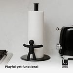 Umbra Buddy Mutfak Kağıdı Tutucusu, Siyah, Ayaklı, Zewa Rulo Tutucu ve Kağıt Havlu Tutucu, Mutfak Bezleri İçin