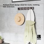 Umbra Flip 5 Puan Askısı, Modern, Sade ve Yerden Tasarruf Sağlayan Kayıtlar Sunar, Ceketler, Manto, Şallar, El Çantaları ve Daha Fazlası İçin 5 - Seçenekler: 5 Haken, 8 Haken, 8 Hook, Raf, Tek kişilik