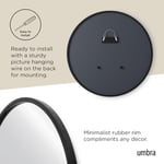 Umbra Hub Duvar Aynası, Koridor, Banyo, Oturma Odası ve Daha Fazlası İçin Yuvarlak Ayna, Siyah, 94 cm Çap