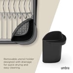 Umbra Multi-Use Dish Rack Black Sinkin Çok Fonksiyonlu Tabak Standı Siyah/Nikel, Metal, Büyük