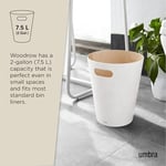 Umbra Woodrow Çok İyi, Özel Kapasitesi Var, Ofis, Banyo, Oturma Odası ve Daha Fazlası İçin, 7,5 L Kapasite, Beyaz/Doğal