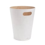 Umbra Woodrow Çok İyi, Özel Kapasitesi Var, Ofis, Banyo, Oturma Odası ve Daha Fazlası İçin, 7,5 L Kapasite, Beyaz/Doğal