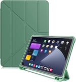 UnDePlus iPad 9. Nesil 10.2 ile uyumlu Kılıf Kalem Bölmeli Trifolding Case A2602 A2603 A2604 A2605 Mavi