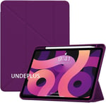 UnDePlus iPad 9. Nesil 10.2 ile uyumlu Kılıf Kalem Bölmeli Trifolding Case A2602 A2603 A2604 A2605 Mavi