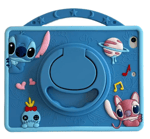 UnDePlus iPad Air 11inç Kılıf Cute Dolls Standlı Eğlenceli 3D Karekterli Çocuk Switch-Mavi