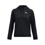 Under Armour Armour Fleece Hoodie Kadın Hoodie Siyah Beyaz XL
