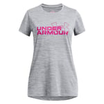 Under Armour Kızlar için Tech Twist Wordmark Logolu Kısa Kollu Tişört