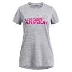 Under Armour Kızlar için Tech Twist Wordmark Logolu Kısa Kollu Tişört