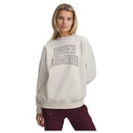 Under Armour Rival Flc OS Varsity Crew Kadın Gömlek Beyaz M-L