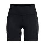 Under Armour UA Launch 6in Short Kadın Şort Black/Black/Reflective