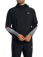 Under Armour UA Velociti Storm Hooded Jkt Erkek Ceket Black/Castlerock/Reflective