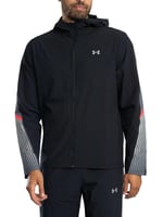 Under Armour UA Velociti Storm Hooded Jkt Erkek Ceket Black/Castlerock/Reflective