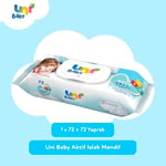 Uni Baby Aktif Islak Mendil 72 Yaprak - Seçenekler: 1 Adet, 1 Adet 3lü paket, 72 2li paket, 72 5li paket