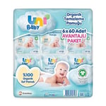 Uni Baby Bebek Temizleme Pamuğu 6*60 Adet - Seçenekler: 60'lı, 60'lı (2 paketi)