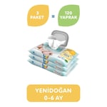 Uni Baby Yenidoğan Islak Mendil 3*40 Yaprak