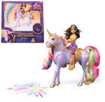 Unicorn Academy, Sophia & Light Magic Wildstar, Gökkuşağı Işık Efektli, 2 Sürüş Aksesuarı, Bebekler ve Tek Boynuzlu At Oyuncakları 4 Yaş ve Üzeri Kızlar için
