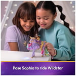 Unicorn Academy, Sophia & Light Magic Wildstar, Gökkuşağı Işık Efektli, 2 Sürüş Aksesuarı, Bebekler ve Tek Boynuzlu At Oyuncakları 4 Yaş ve Üzeri Kızlar için