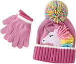 Unicorn Aplikeli Örme Bere Ve Eldiven İkili Set