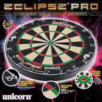 Unicorn Eclipse Pro, Professional Bristle Dartboard with Competition Quality Sisal, Spider and Number Ring, Professional Dart Board for Adults