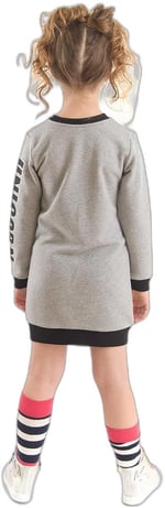 Unicorn Kız Çocuk Gri Sweat Elbise