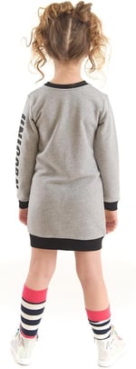Unicorn Kız Çocuk Gri Sweat Elbise