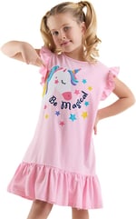 Unicorn Magic Kız Çocuk Pembe Elbise